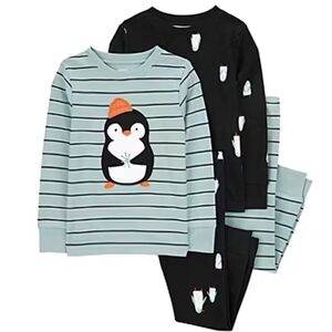Carter's Penguin Pajama Set - Blue and Black